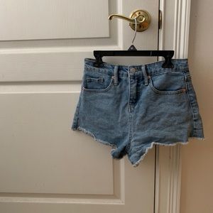 Simple jean shorts.